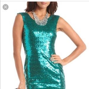 Green sequin dress - party/homecoming/holiday